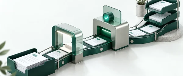 Documents circulant entre collecte, validation et classement — illustration