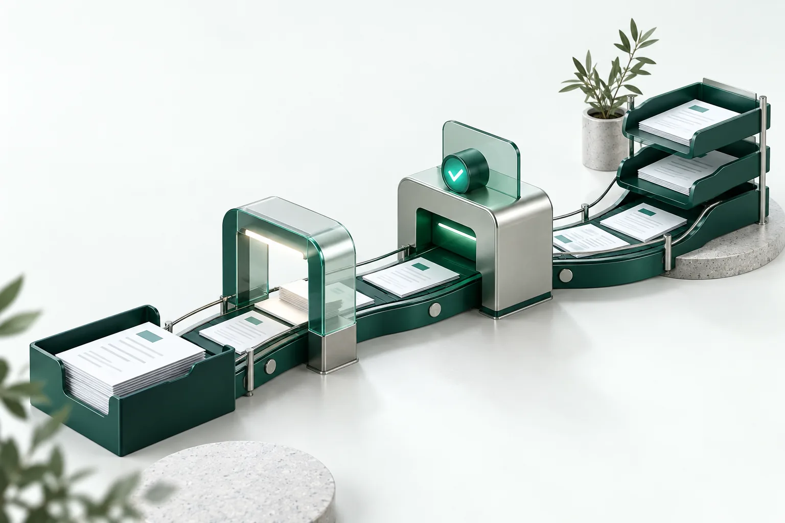 Documents circulant entre collecte, validation et classement — illustration