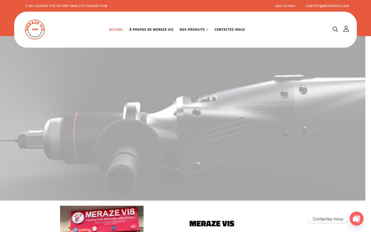 Aper&ccedil;u du site Meraz Vis, r&eacute;alisation Altentia