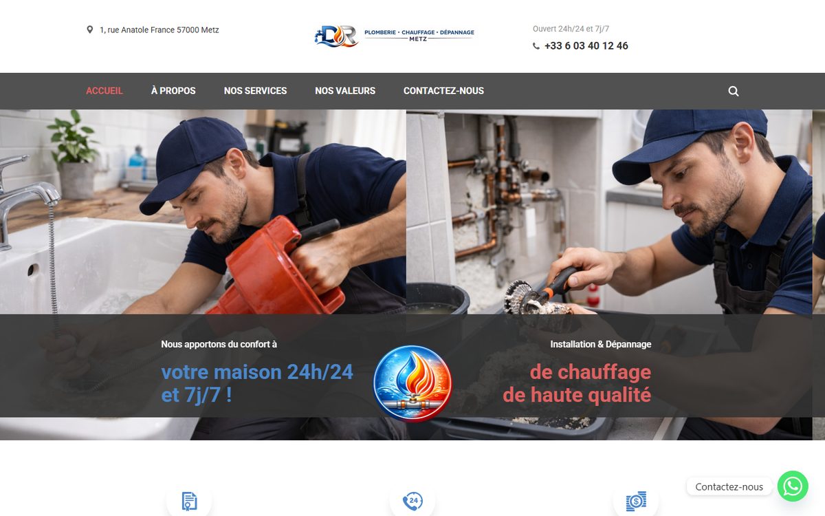 Aper&ccedil;u du site Services DR, r&eacute;alisation Altentia